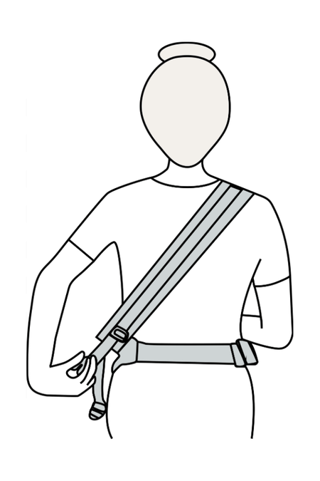 Cross the first strap