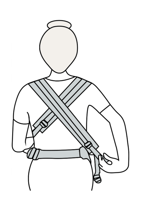 Cross the second strap